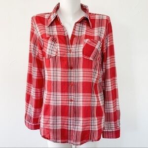 𝅺🌟2/20$🌟SUPER Soft Red Plaid Button Down